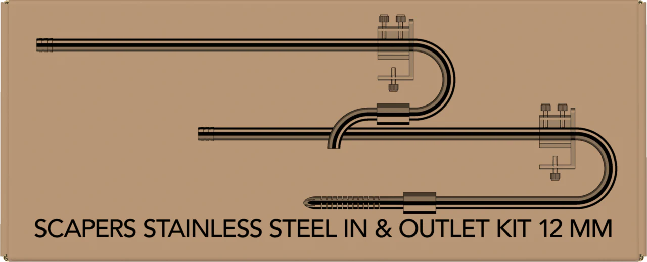 Superfish Scapers Stainless Steel In & Outlet Kit - Image 3
