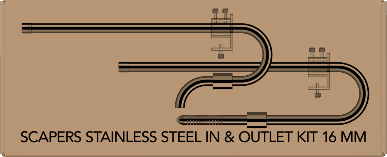 Superfish Scapers Stainless Steel In & Outlet Kit - Image 4